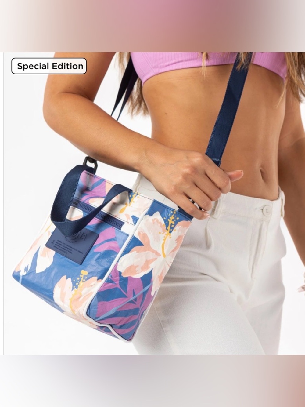 ALOHA Collection special edition Adrift Serene hibiscus crossbody - Picture 2 of 12